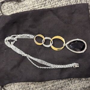 NWOT Emma Skye drop pendant necklace purple stone